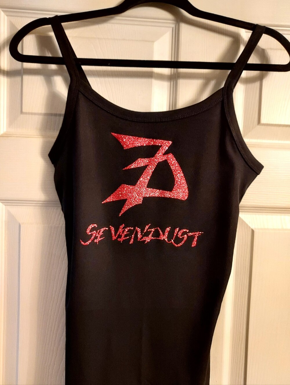 sevendust  tank Top seven dust Shirt cropped sevendust Crop Top Glitter